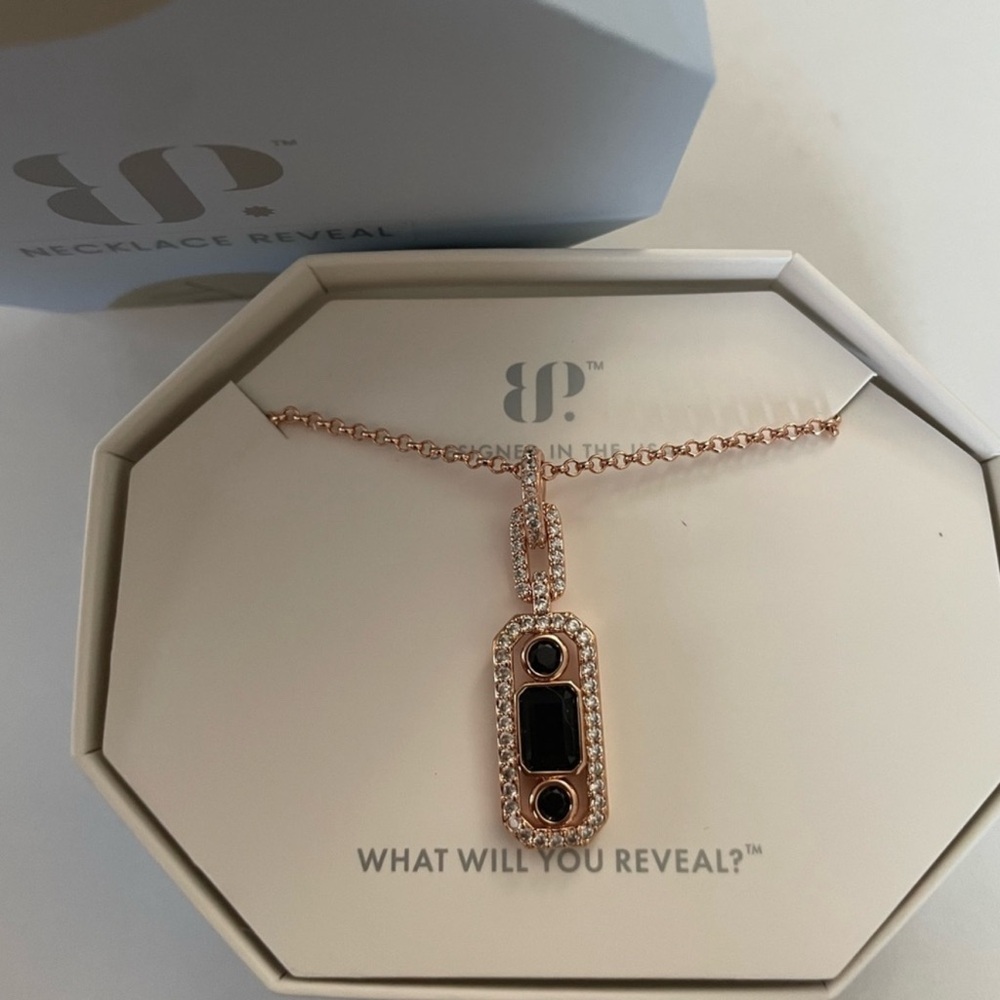 Rose Gold and Black Onyx Necklace